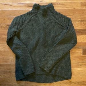 Madewell Northfield Mock Neck Knit Sweater, Heather Cactus, S